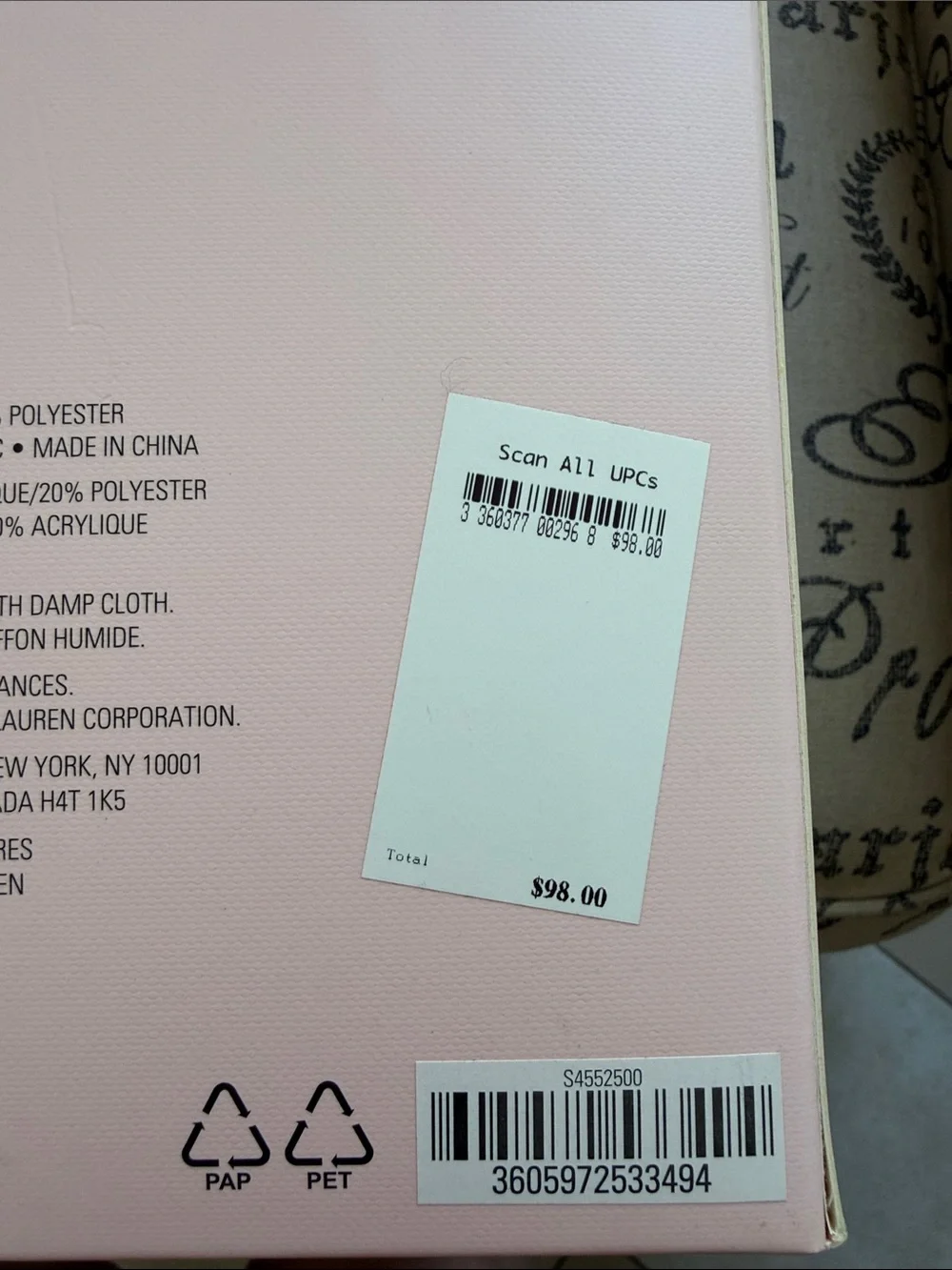 Ralph Lauren 2021 Romance Teddy Bear with Pink Sweater